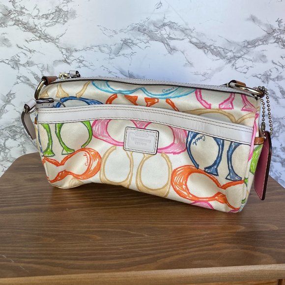 Coach Scribble Barrel Bag Multicolor - Picture 1 of 6